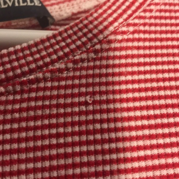 Red and White Striped Knit Brandy Melville Tee - Picture 4 of 4